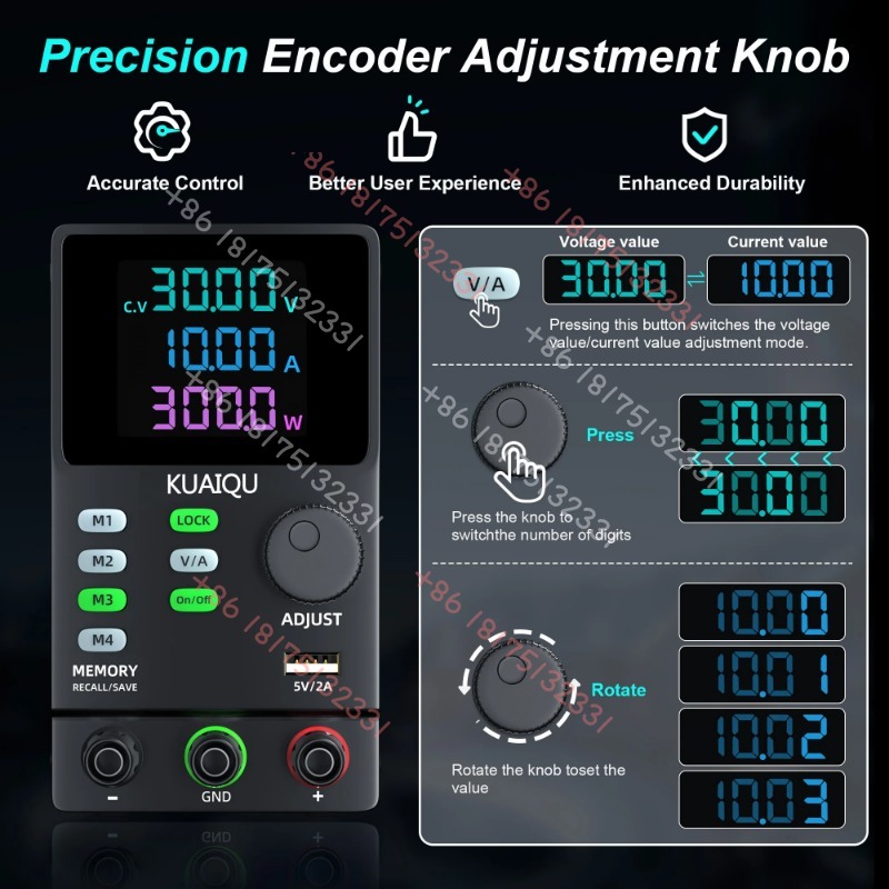 KUAIQU 300V 1A Adjustable DC P - огляд і ціна Switching Dc Power Supply 300V 1A